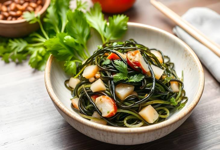 Fresh Seaweed Salad A Healthy Seafood in the Bowl